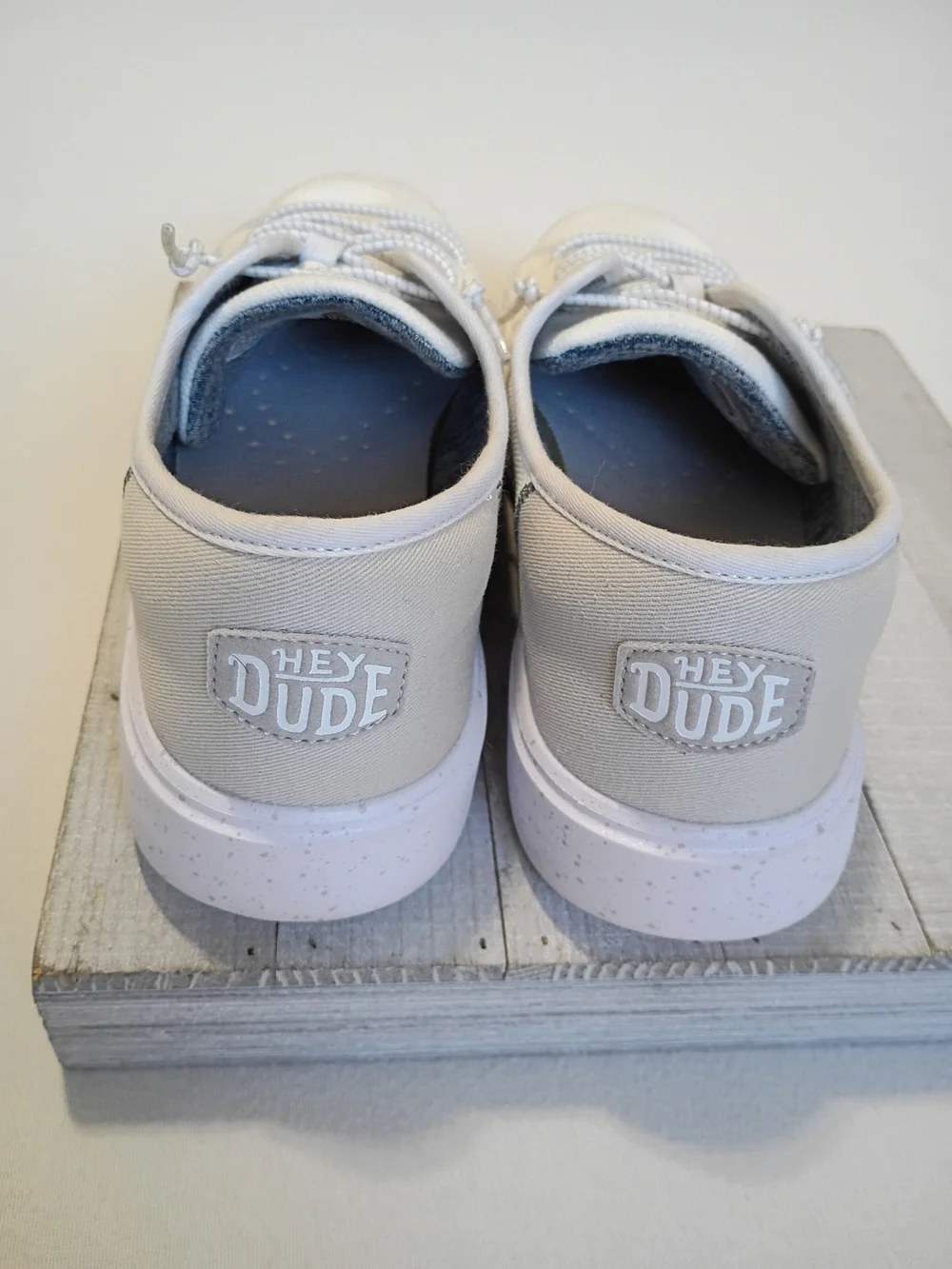Hey Dude Cody White Slip On Canvas Minimalist Casual Sneakers - Men's Size 10